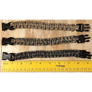 Paracord Hand-Woven Chinese Knot Camo Tan Green Unisex Bracelets Lot Of 3